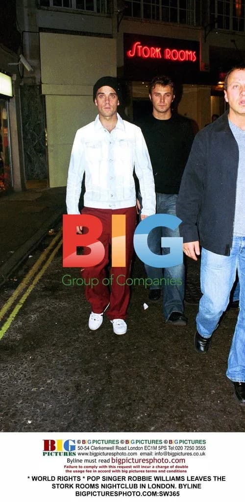 Robbie Williams Leaves Stork Rooms Nightclub