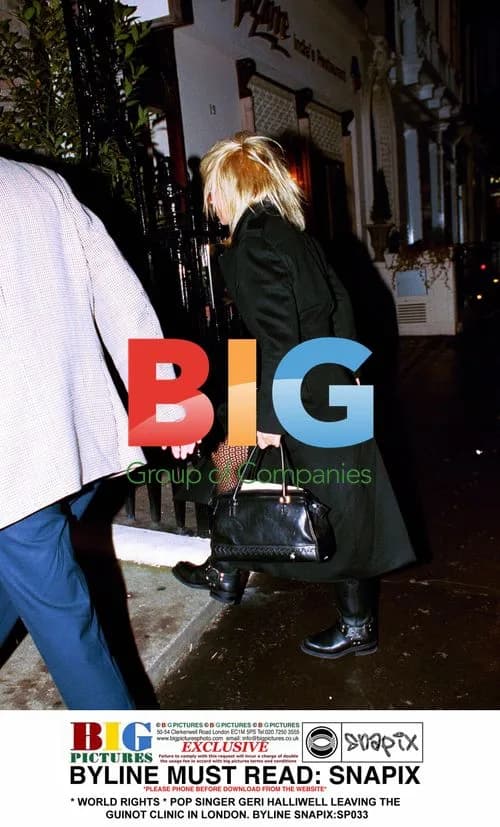 Geri Halliwell Leaving Guinot Clinic in London