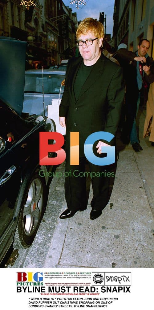 Elton John and David Furnish Christmas Shopping