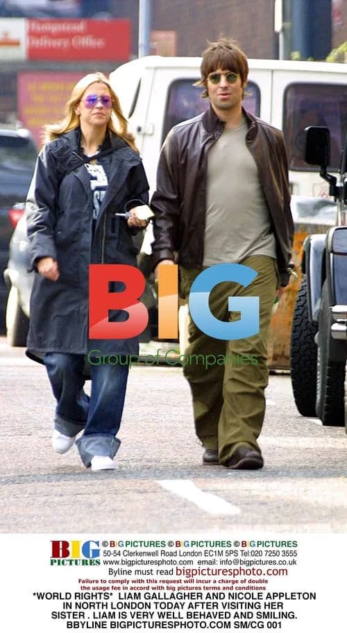 Liam Gallagher and Nicole Appleton in North London