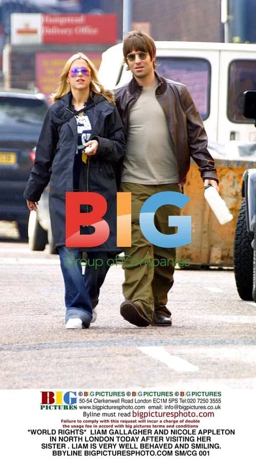 Liam Gallagher and Nicole Appleton out in North London