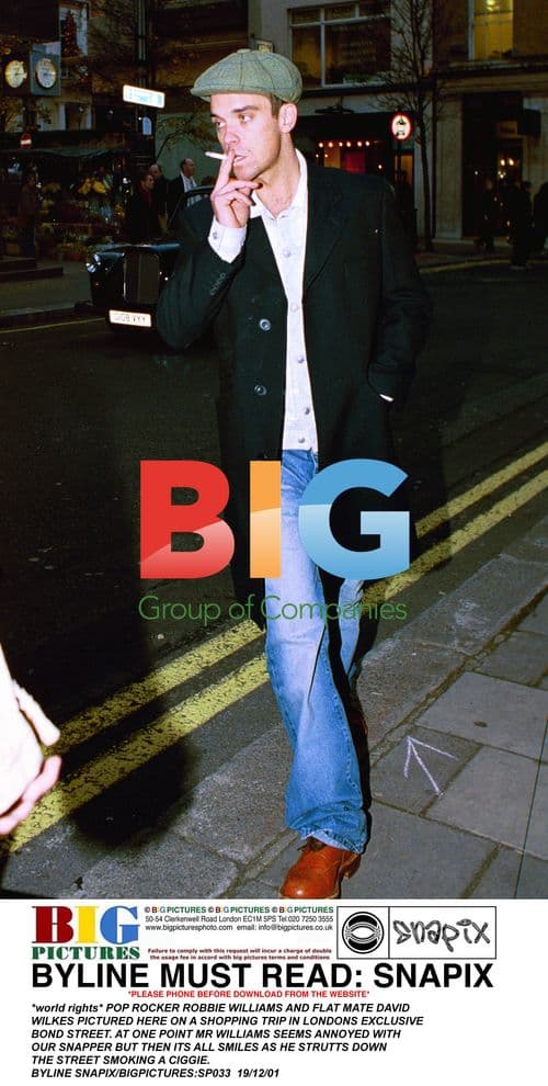 Robbie Williams and David Wilkes on Bond Street