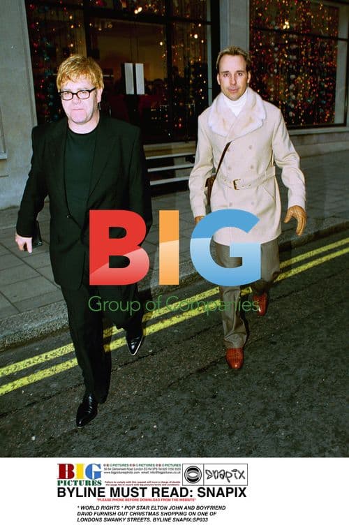 Elton John and David Furnish Christmas Shopping