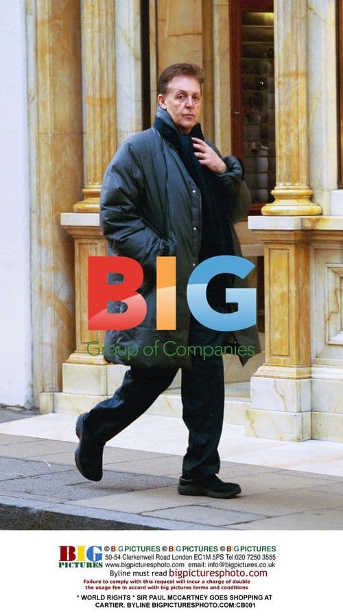 Sir Paul McCartney goes shopping at Cartier