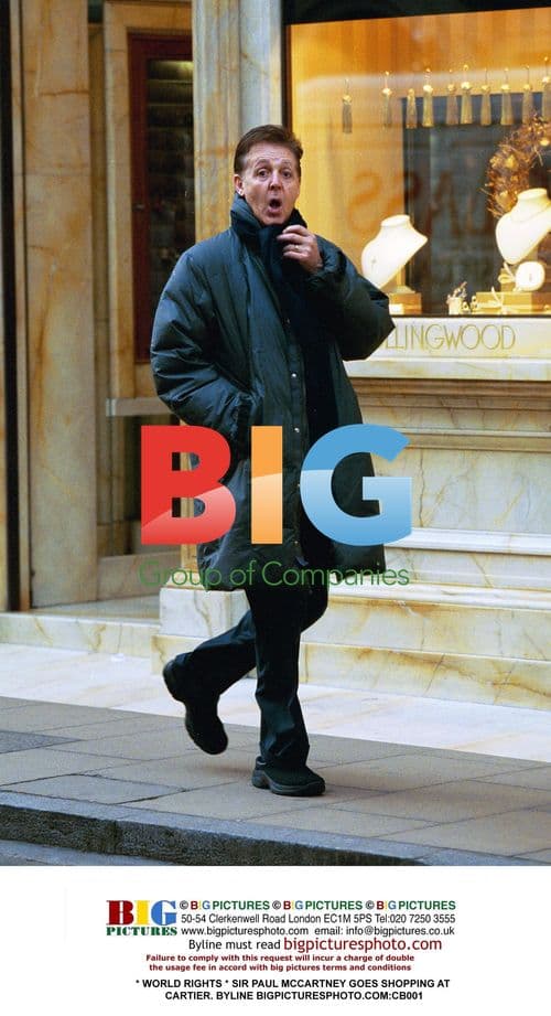Sir Paul McCartney goes shopping