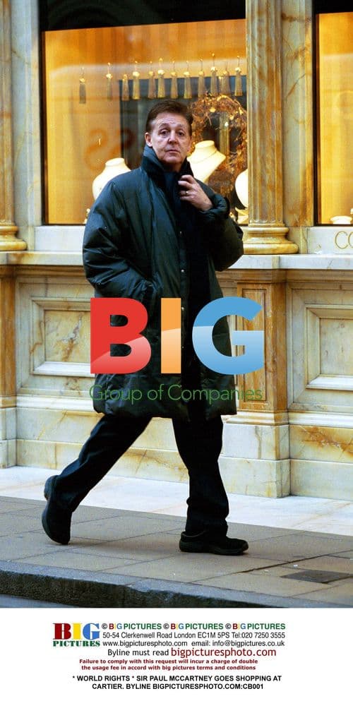 Sir Paul McCartney goes shopping at Cartier