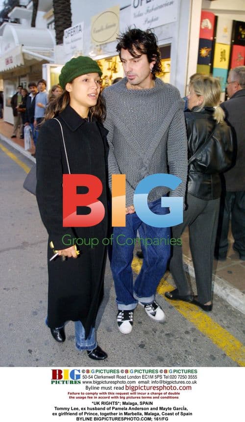 Tommy Lee and Mayte García together in Malaga, Spain