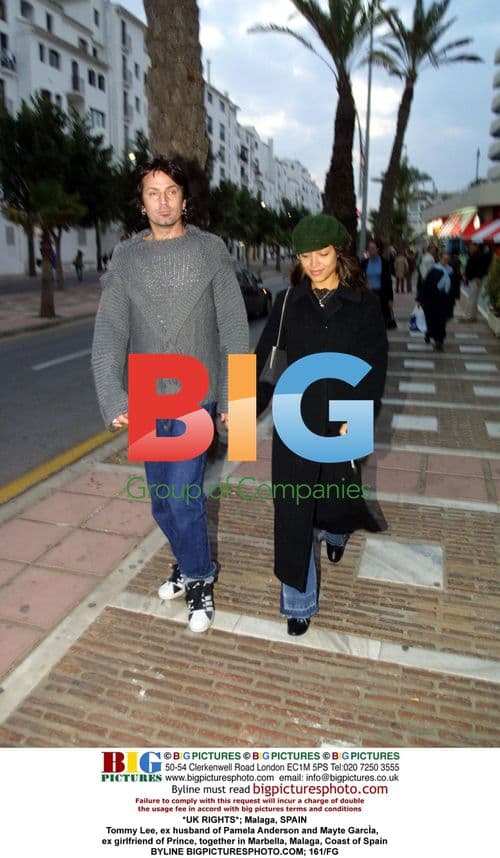 Tommy Lee and Mayte García together in Malaga, Spain