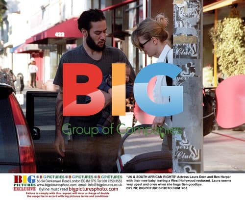 Dern and Harper with newborn, upset on goodbye