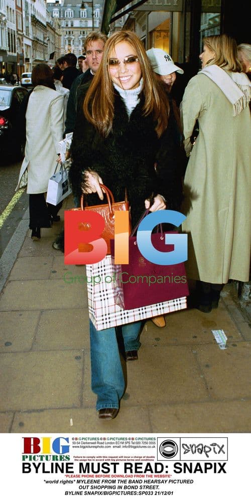 Myleene from Hearsay shopping in Bond Street