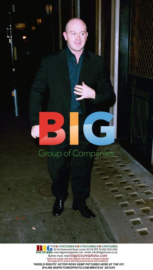 Actor Ross Kemp Pictured at The Ivy