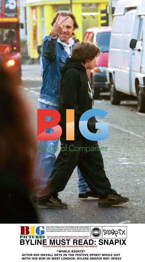 Rik Mayall Out with Son in London