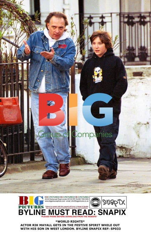 Rik Mayall out with son in West London