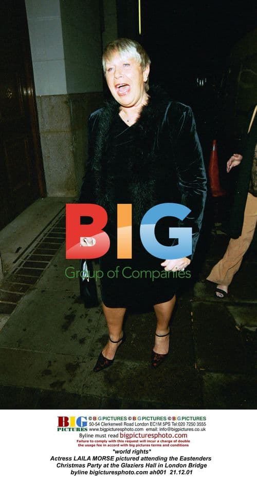 Laila Morse at Eastenders Christmas Party