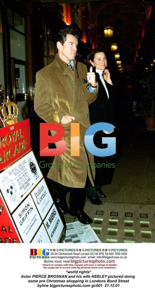 Pierce Brosnan and wife Keeley shopping in London