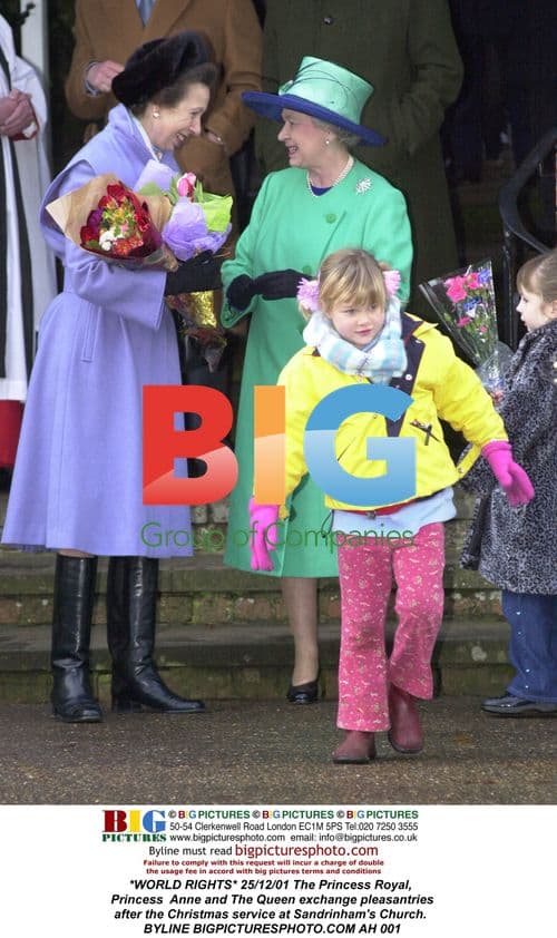 Queen and Princess Anne at Christmas service