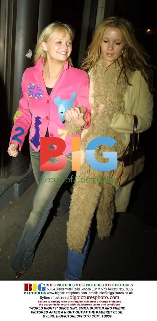 Spice Girl Emma Bunton after night out