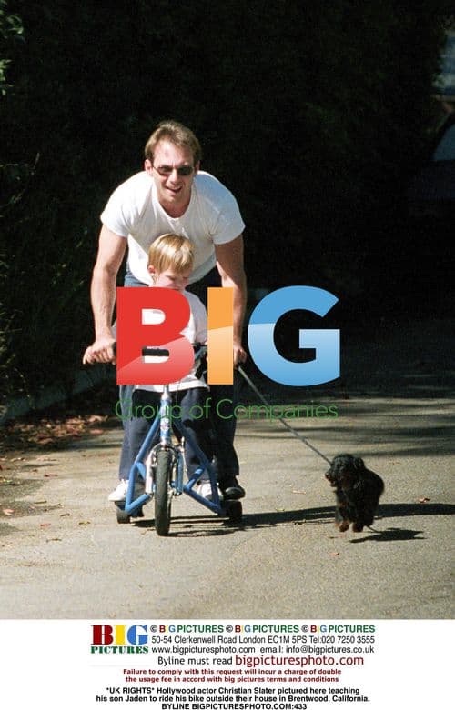 Christian Slater & son Jaden bike ride