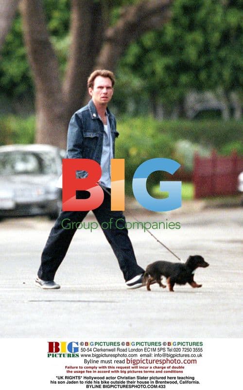 Christian Slater teaches son Jaden to ride bike