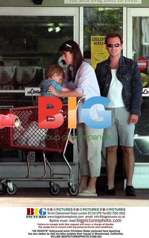 Christian Slater teaches son Jaden to ride bike