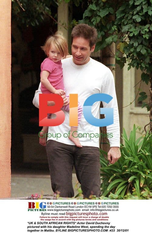 David Duchovny with daughter Madeline in Malibu
