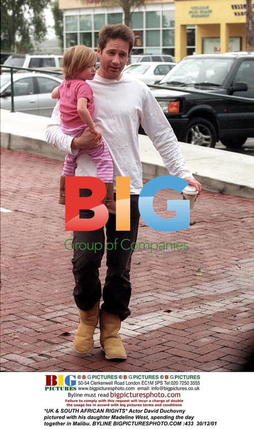 David Duchovny and daughter Madeline in Malibu