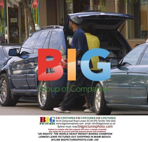 Lennox Lewis Out Shopping in Miami