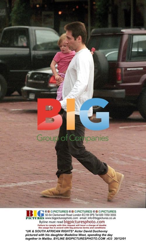 David Duchovny with daughter in Malibu