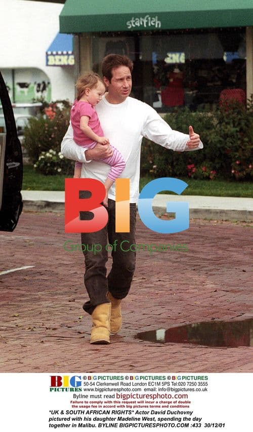 David Duchovny with daughter Madeline in Malibu
