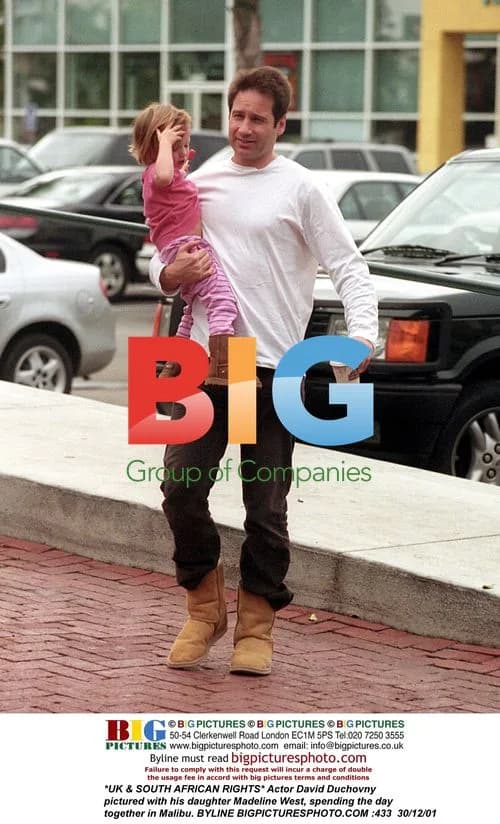 David Duchovny and daughter Madeline in Malibu