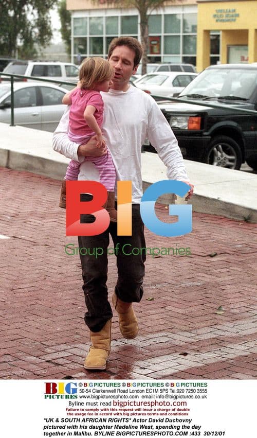 David Duchovny and daughter Madeline in Malibu