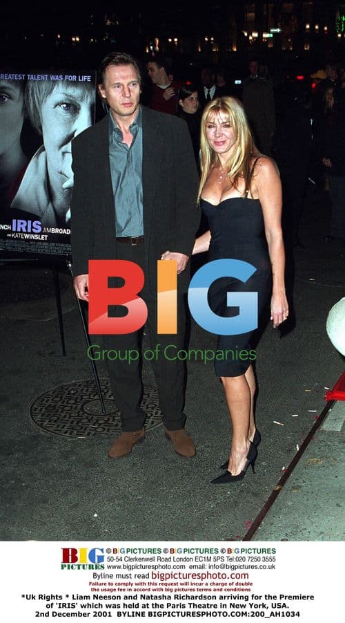 Liam Neeson and Natasha Richardson at 'IRIS' Premiere