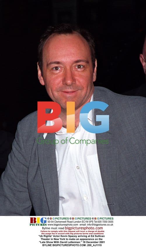 Kevin Spacey Arrives at Ed Sullivan Theater
