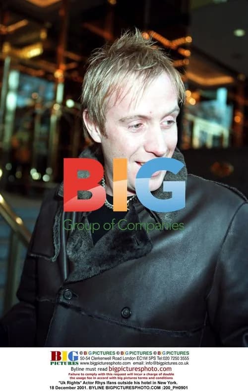 Rhys Ifans outside hotel in New York