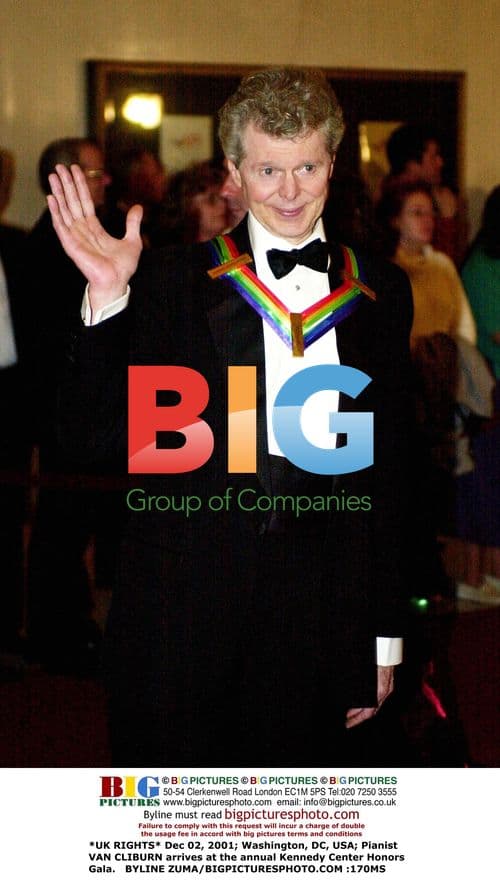 Van Cliburn arrives at Kennedy Center Honors Gala