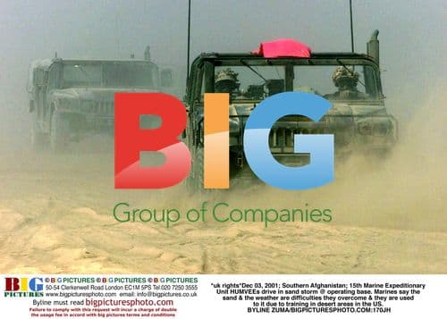 Marines Patrol in Afghanistan Sand Storm