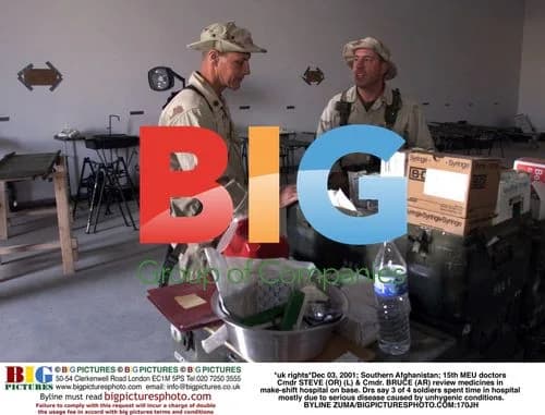 Doctors Review Medicines at Afghanistan Base
