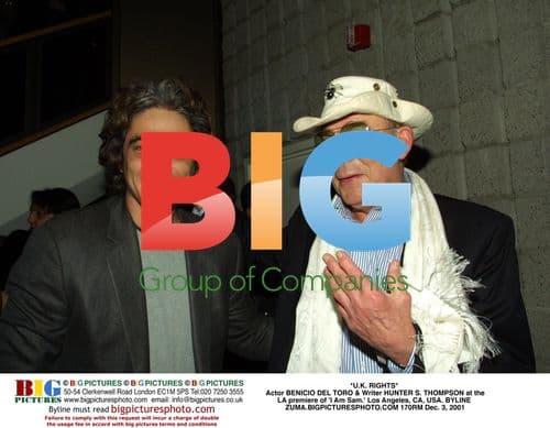 Benicio Del Toro & Hunter S. Thompson at 'I Am Sam' Premiere