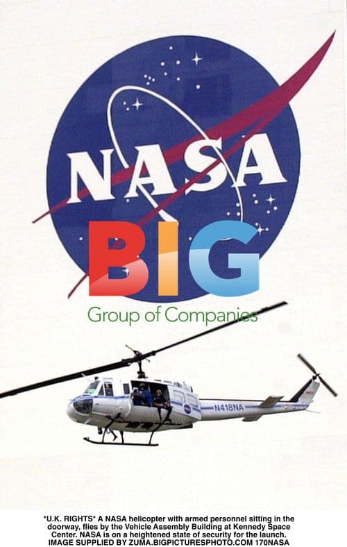 NASA Helicopter with Armed Personnel