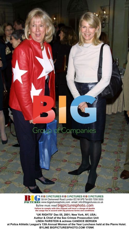 LINDA FAIRSTEIN & CANDICE BERGEN at Women of the Year Luncheon