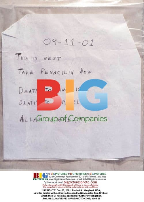 FBI Opens Anthrax-Tainted Letter to Newscaster Brokaw