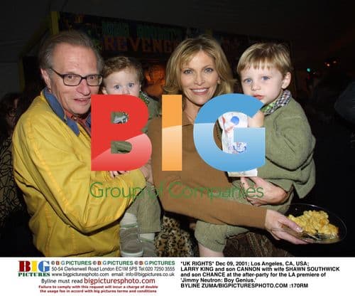 Larry King Family at 'Jimmy Neutron' Premiere