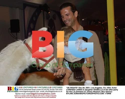 Lorenzo Lamas & daughter Isabella at 'Jimmy Neutron' premiere
