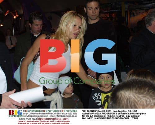 Pamela Anderson & Children at 'Jimmy Neutron' Premiere