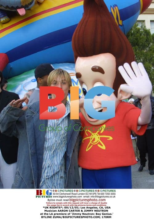 Aaron Carter & Jimmy Neutron at LA Premiere