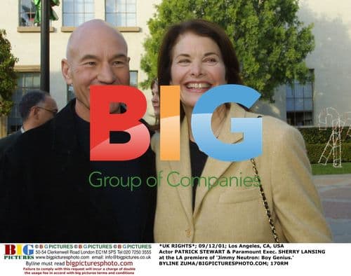 Patrick Stewart & Sherry Lansing at 'Jimmy Neutron' Premiere