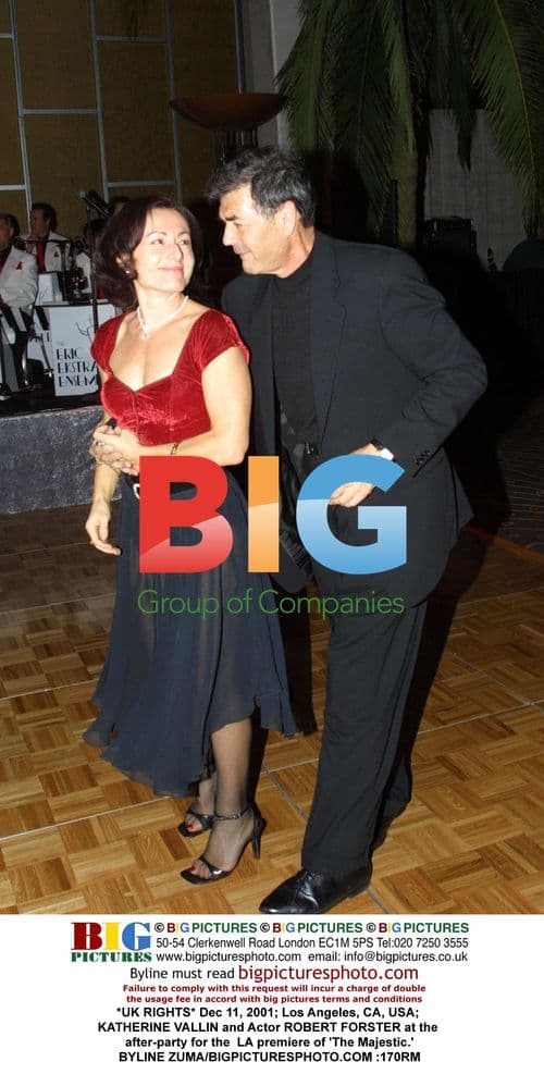 KATHERINE VALLIN and Actor ROBERT FORSTER at 'The Majestic' Premiere