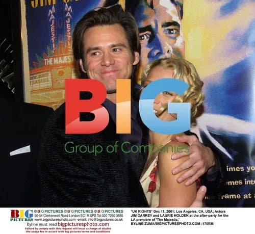 Jim Carrey and Laurie Holden at 'The Majestic' premiere