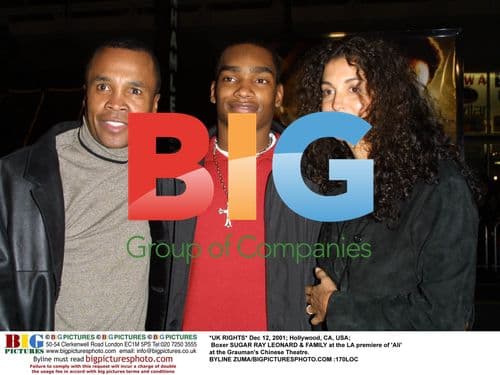 Sugar Ray Leonard & Family at 'Ali' Premiere