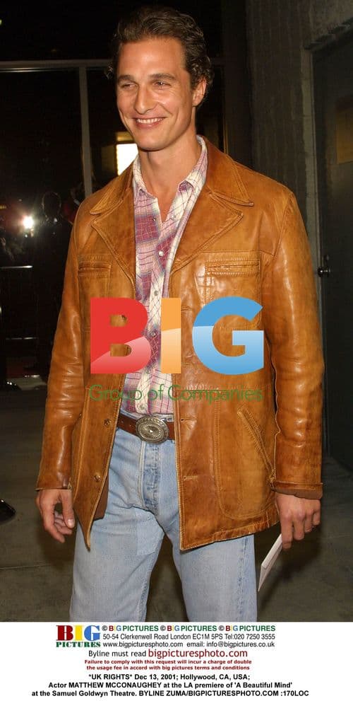 Matthew McConaughey at 'A Beautiful Mind' premiere